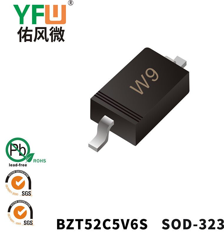 BZT52C5V6S  SOD-323_印字:W9穩(wěn)壓二極管YFW佑風微